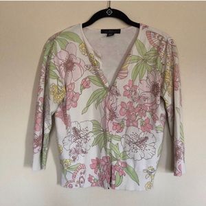 Floral 3/4 Length Cardigan